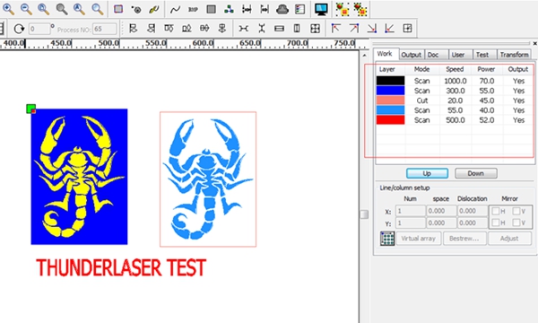 Thunder Nova-35 Laser Cutter Color layer