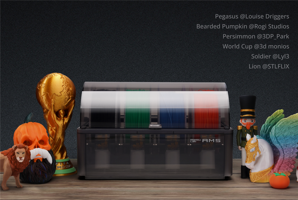 Bambu Lab AMS 自動(dòng)供料系統(tǒng)與成品 Bambu Lab AMS 自動(dòng)供料系統(tǒng)與成品