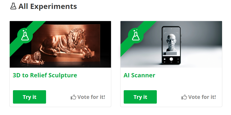 MakerLab 的兩個(gè)全新實(shí)驗(yàn)登場(chǎng) - AI掃描 和 3D 浮雕雕塑 MakerLab 的兩個(gè)全新實(shí)驗(yàn)登場(chǎng) - AI掃描 和 3D 浮雕雕塑
