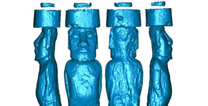 3D掃描的摩艾石像