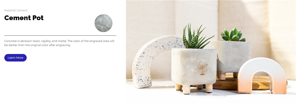 Lazervida 10W Diode Laser Cutter can engraving on cement pot