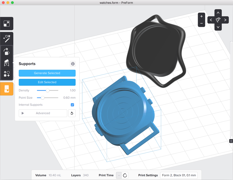 formlabs form2 preform切片軟體教學(xué) 支撐結(jié)構(gòu) 部分生成