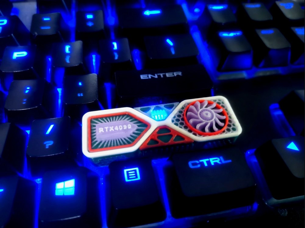 Snapmaker 大師挑戰(zhàn)：0.2毫米噴嘴模型設(shè)計(jì)挑戰(zhàn) - 參賽作品：Shift keycap RTX4090