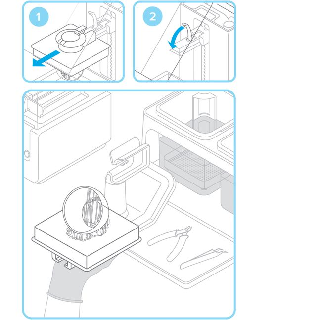 Formlabs - Form2 SLA 光固化3D列印機(jī) 3DMART 移除列印平臺(tái)
